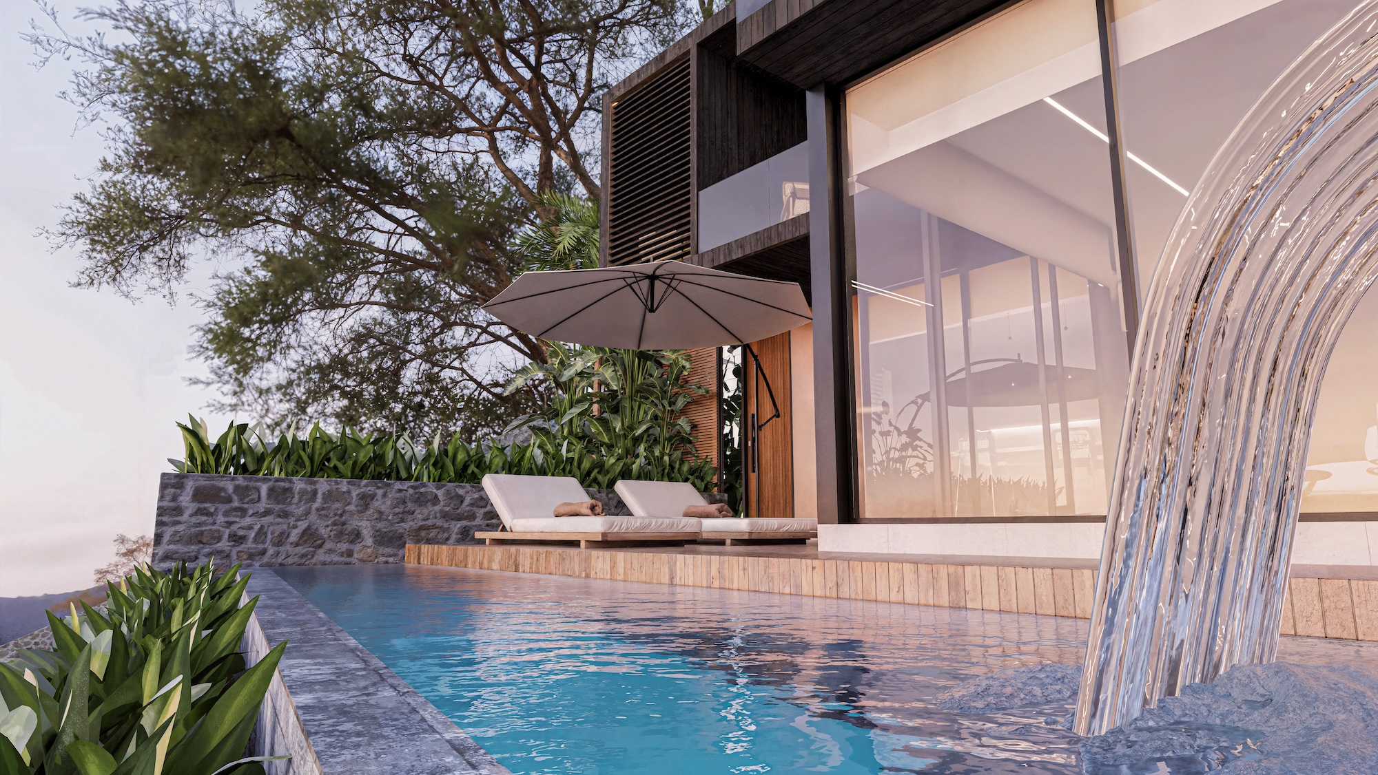 Pool terrace — Villas 4 & 5